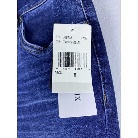 NWT Kut From Kloth Sz 6 Hirise Straight Medium Wash Cropped Denim Jeans - Picture 2 of 7